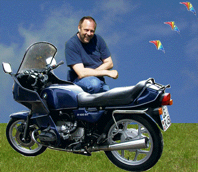 Rdiger Bruenninski und sein Motorrad